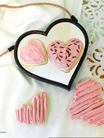heart shaped sugar cookies