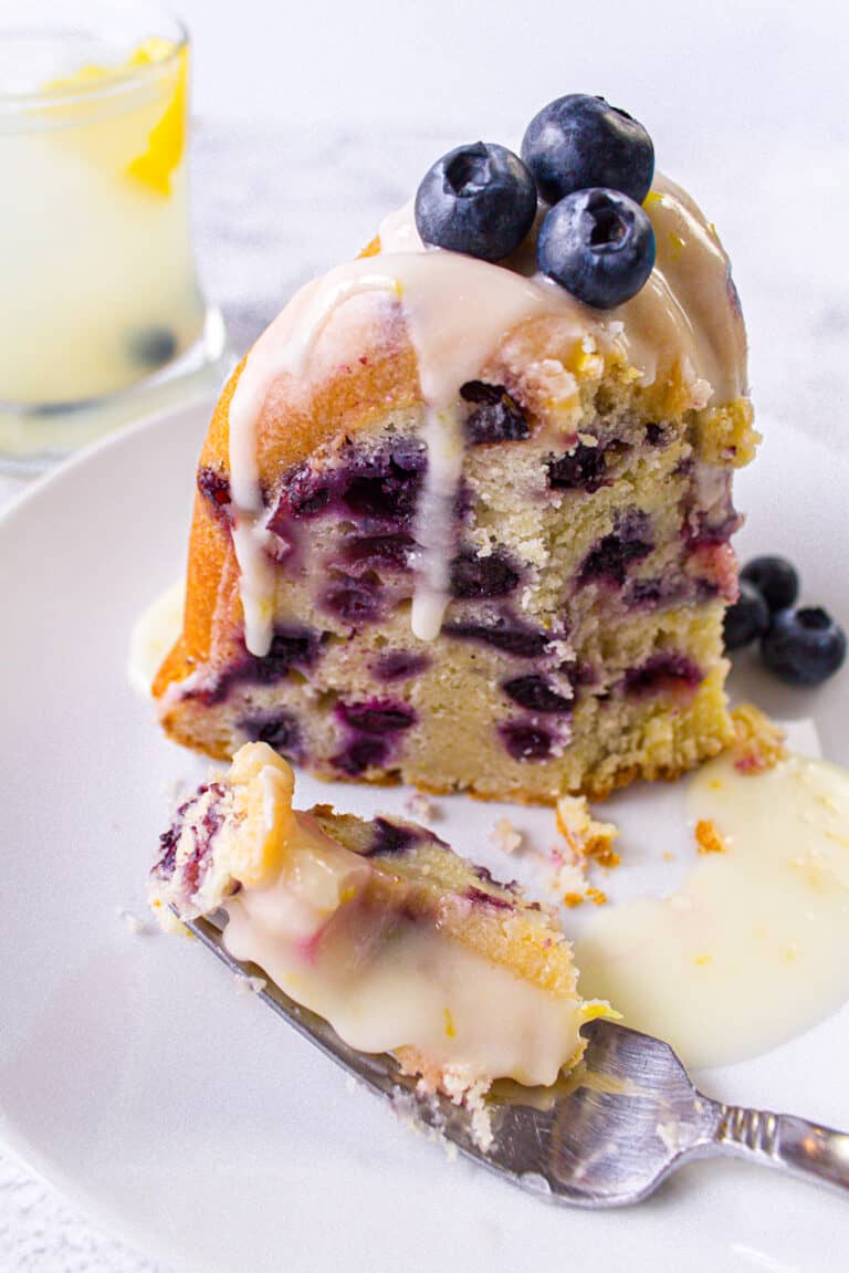 lemon blueberry bundt cake with sour cream