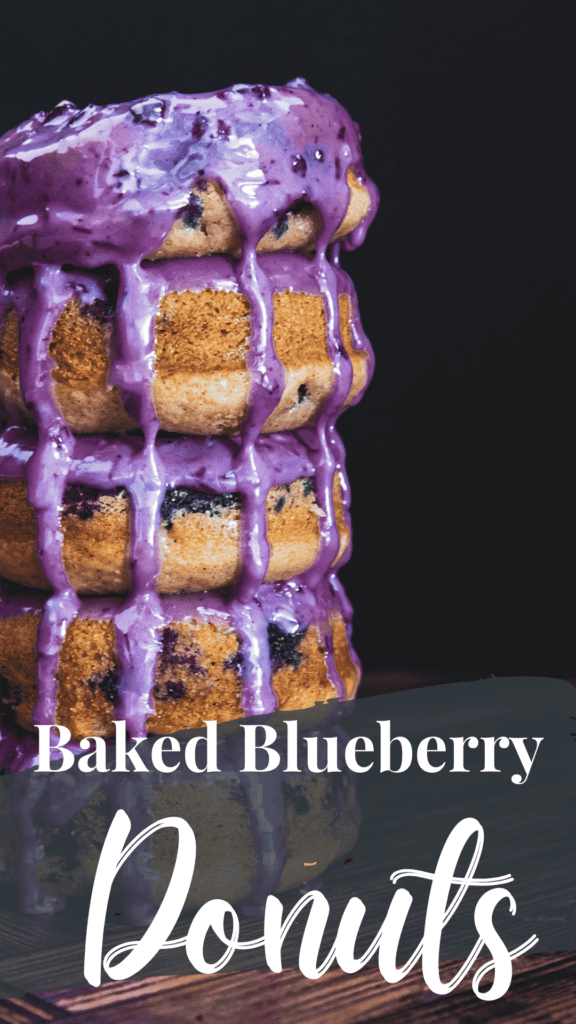 baked blueberry donut pinterest pin