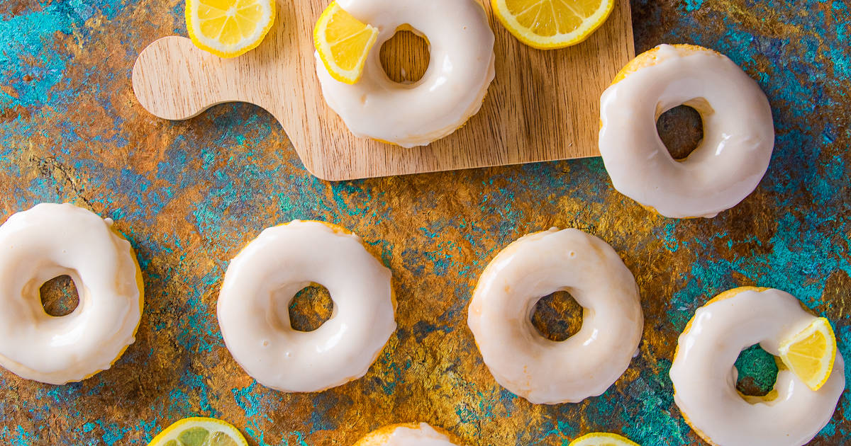 Lemon glazed donuts