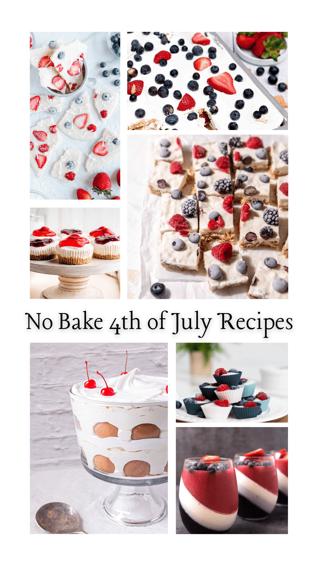 No Bake 4th of July Recipes graphic