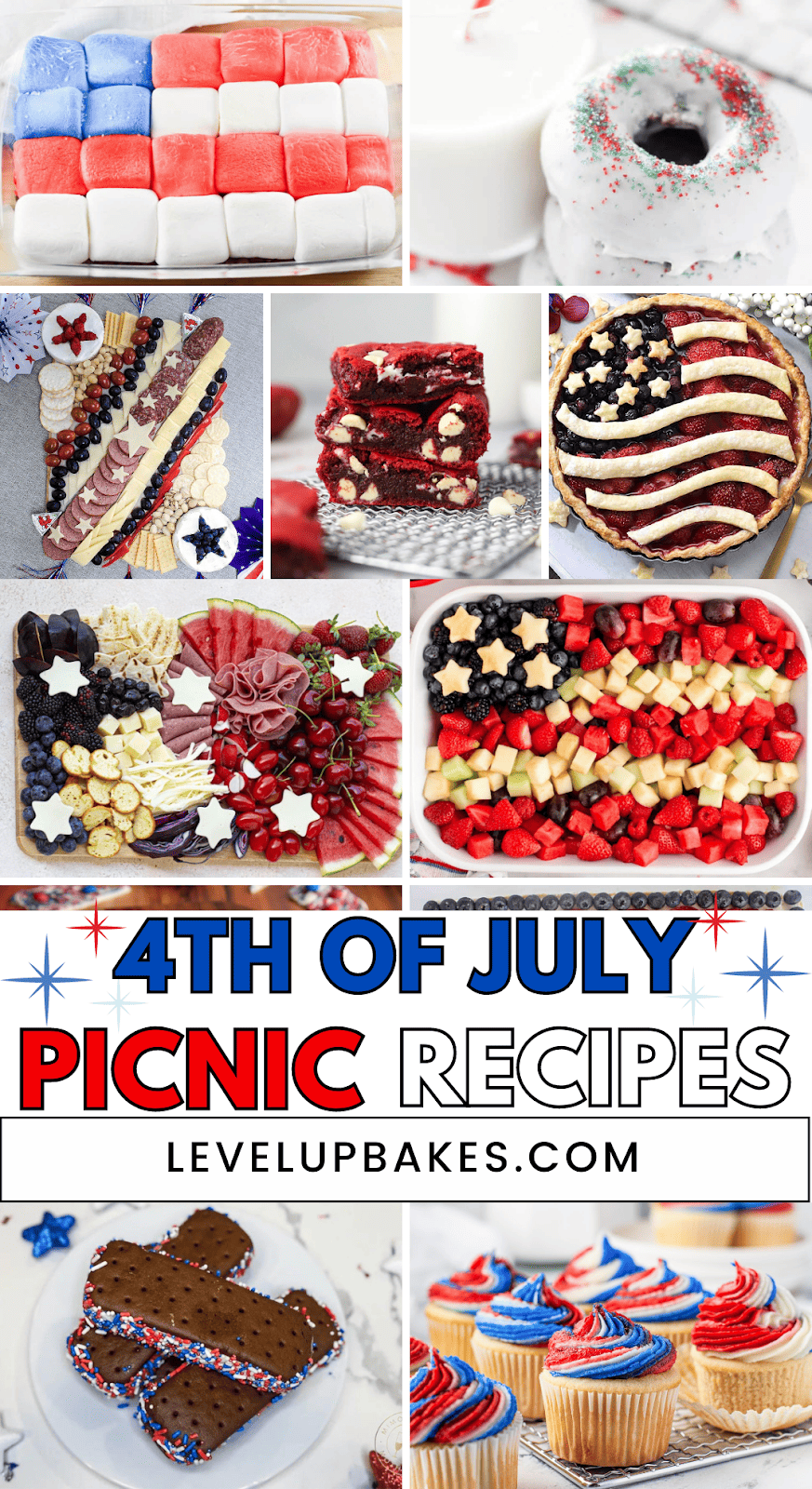 25 Easy Picnic Desserts for the 4th of July pinterest pin.