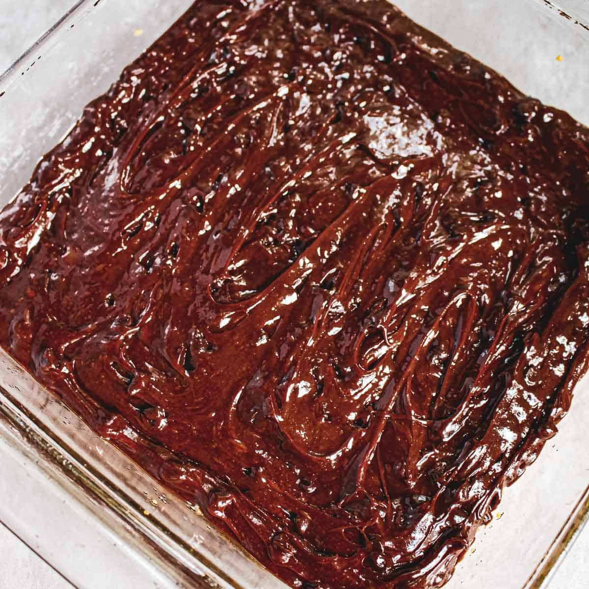 Brownie before being baked.